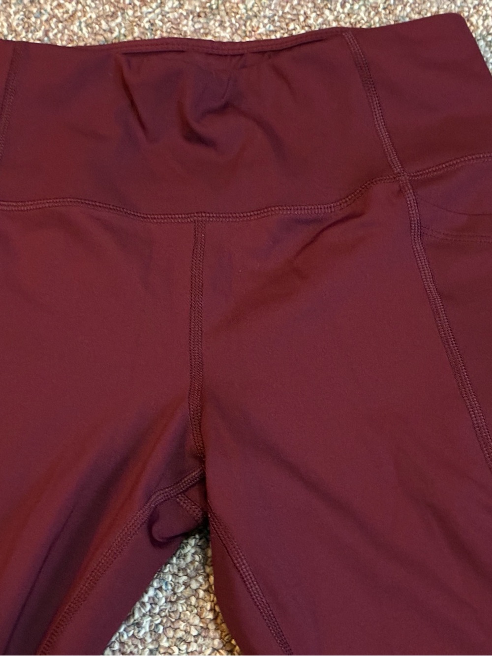 Avia Women's High-Rise Burgundy Leggings for tennis or work-outs
